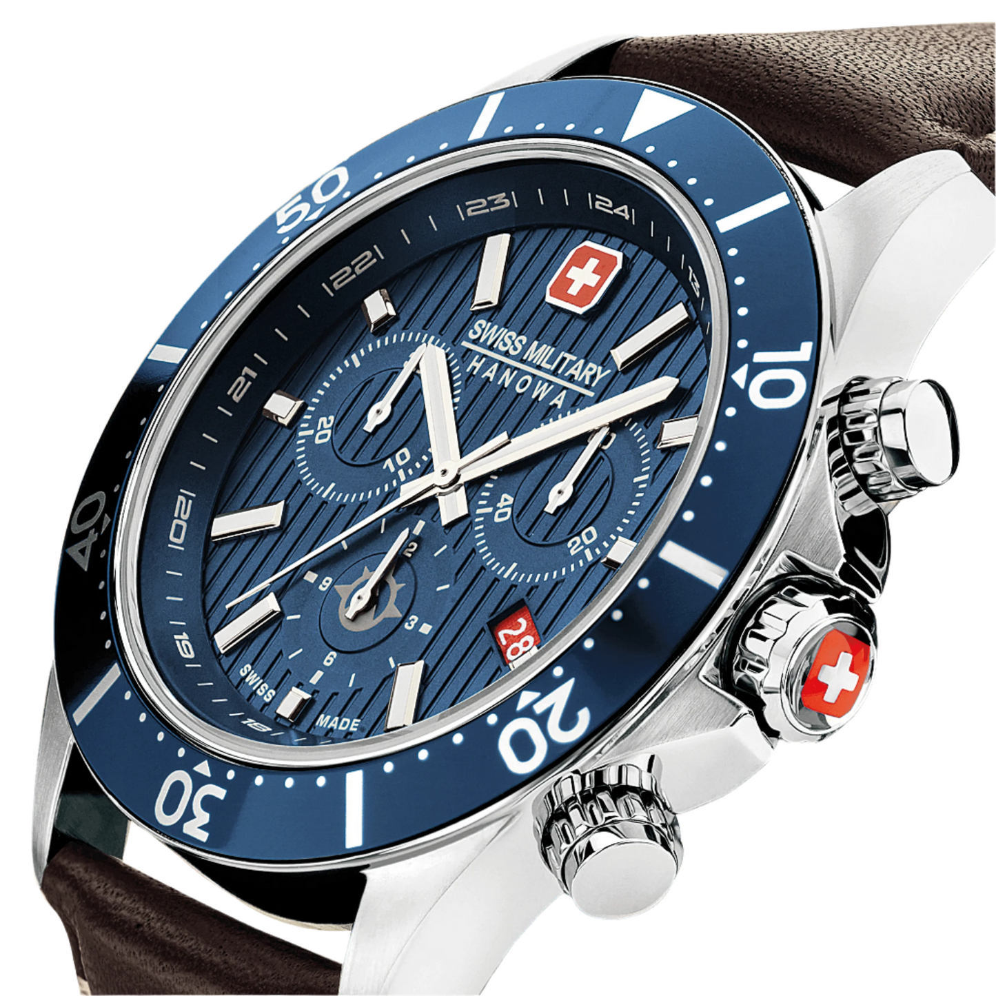 FLAGSHIP X CHRONO - Blue/Brown - SwissAtelier