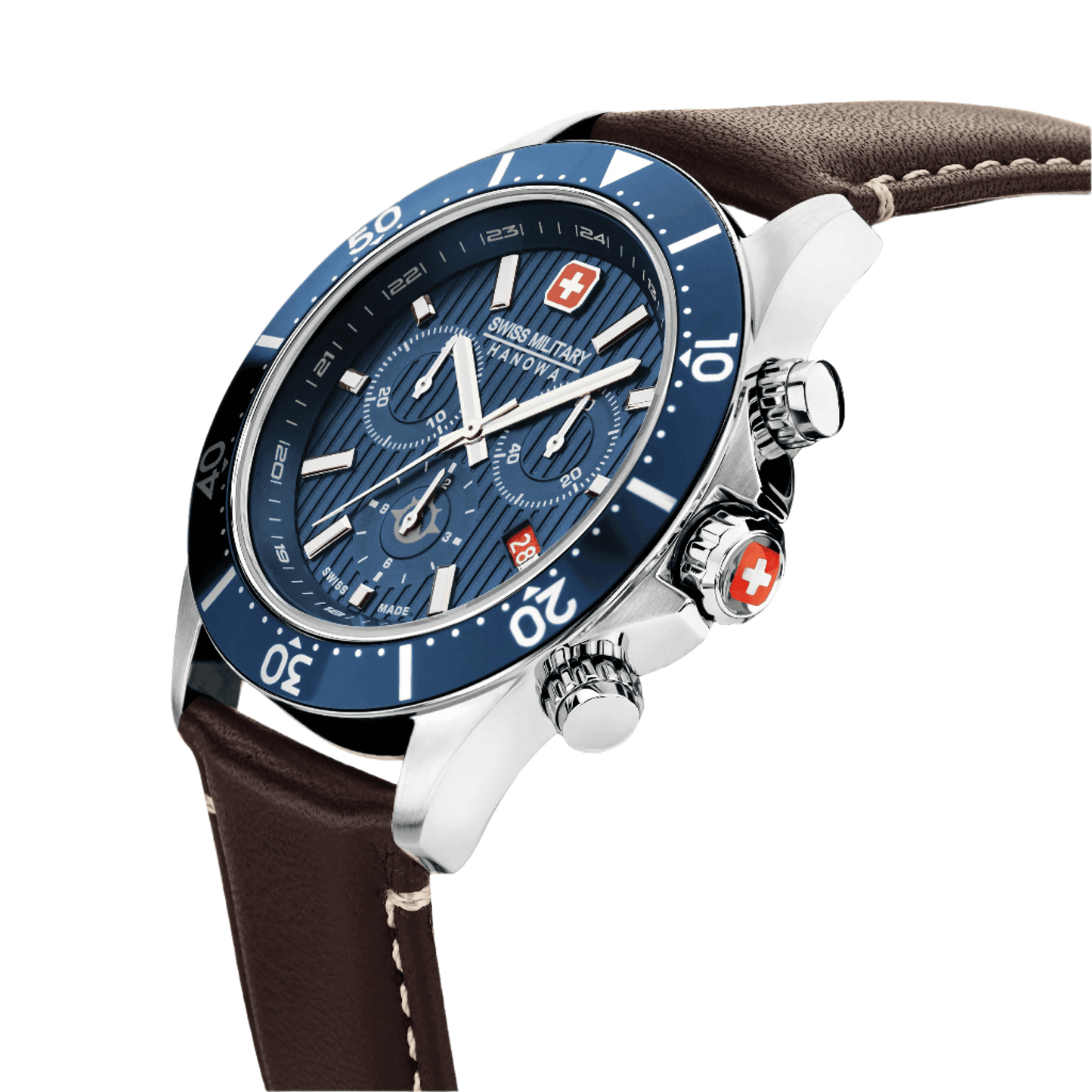 FLAGSHIP X CHRONO - Blue/Brown - SwissAtelier