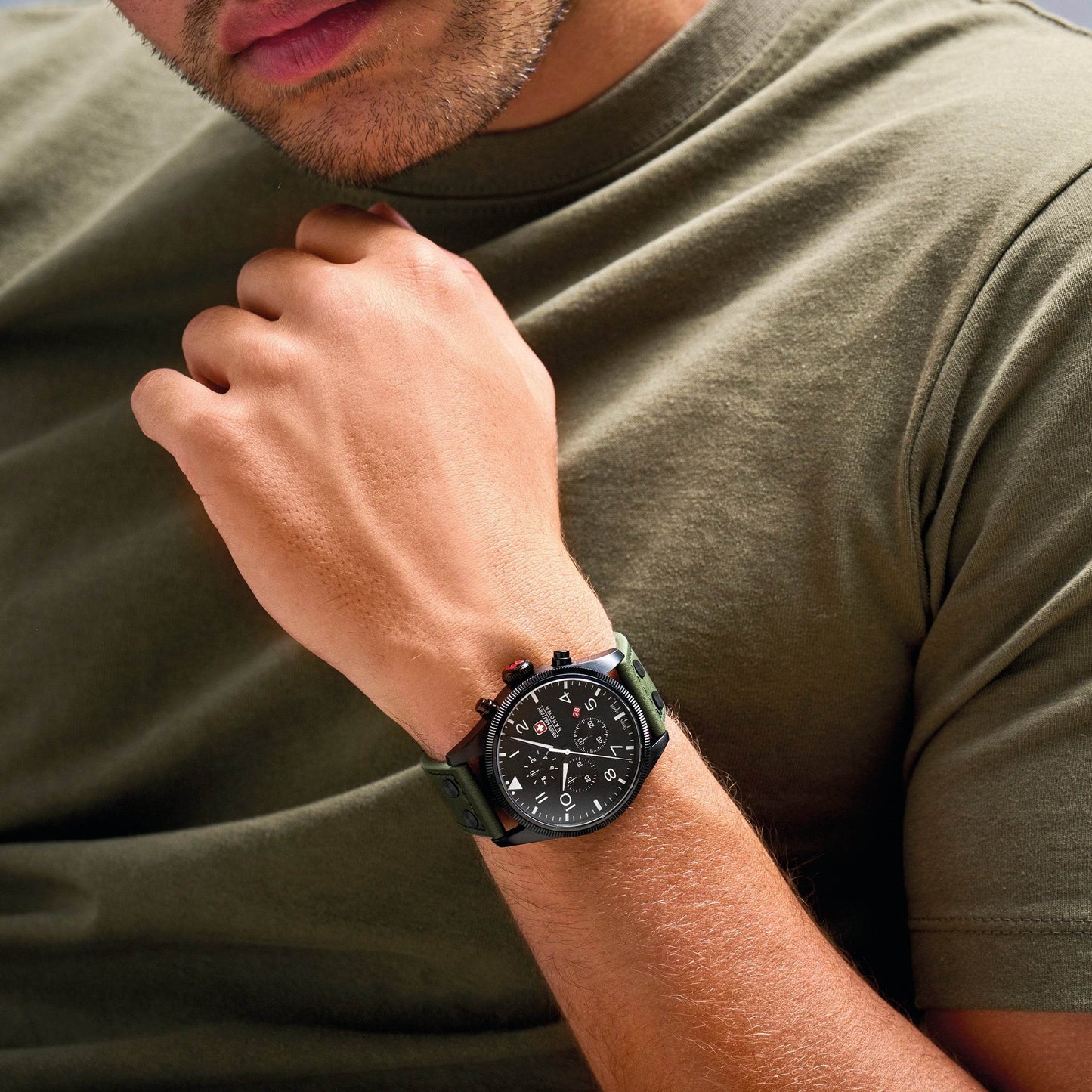 THUNDERBOLT CHRONO - Black/Green - SwissAtelier