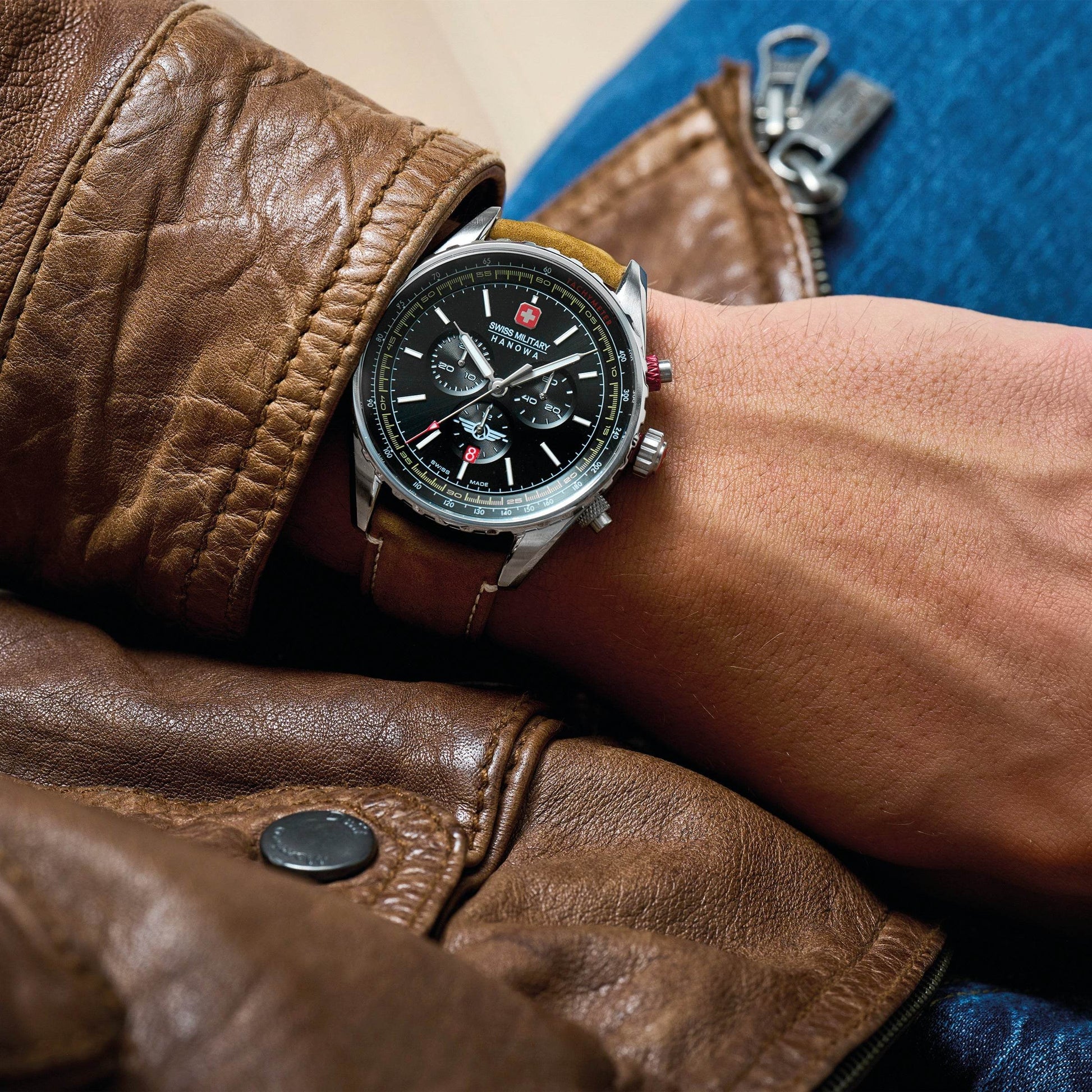AFTERBURN CHRONO - Black/Brown - SwissAtelier