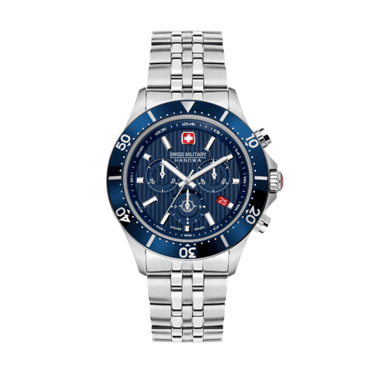 FLAGSHIP X CHRONO - Blue/Silver - SwissAtelier