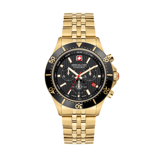 FLAGSHIP X CHRONO - Black/Gold - SwissAtelier