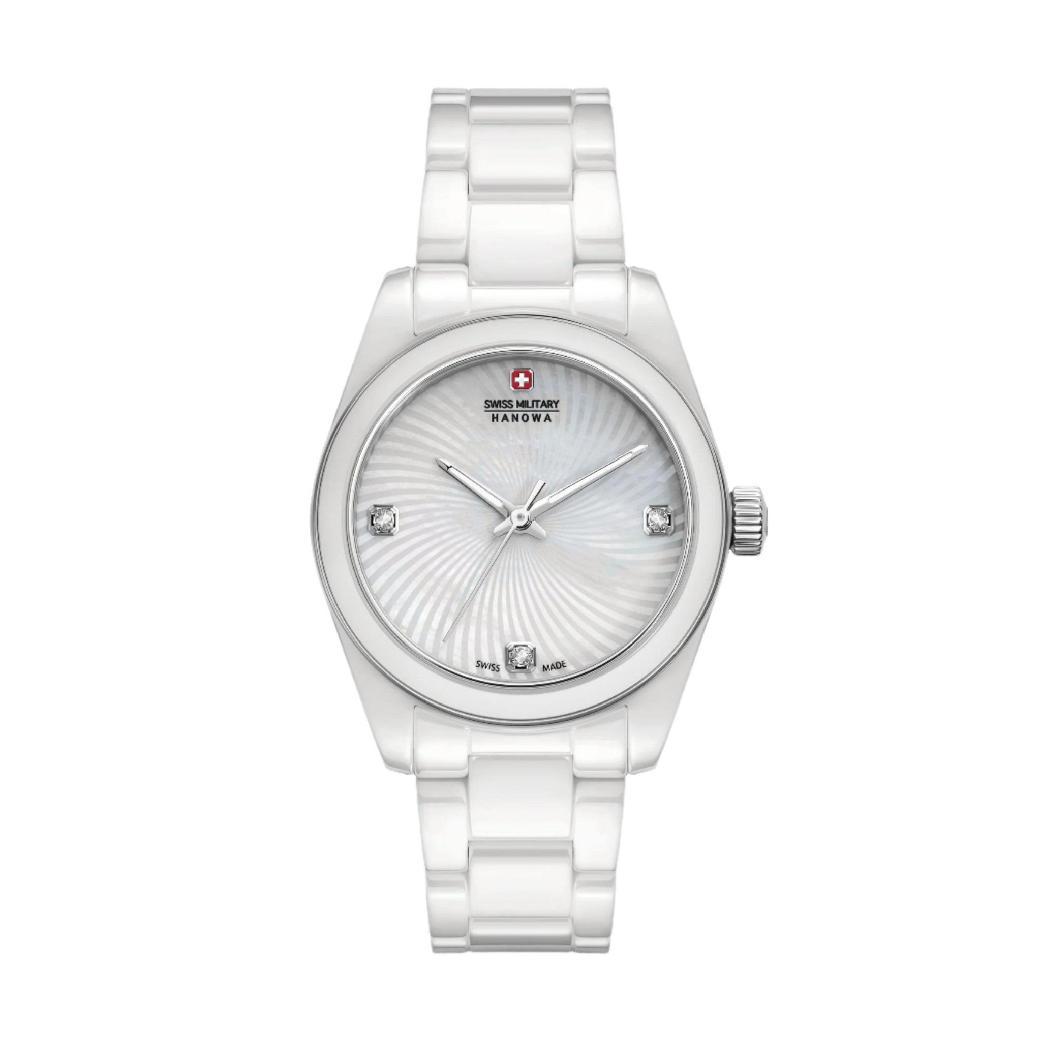 SWISS RECRUIT LADY CERAMIC - White/Silver - SwissAtelier