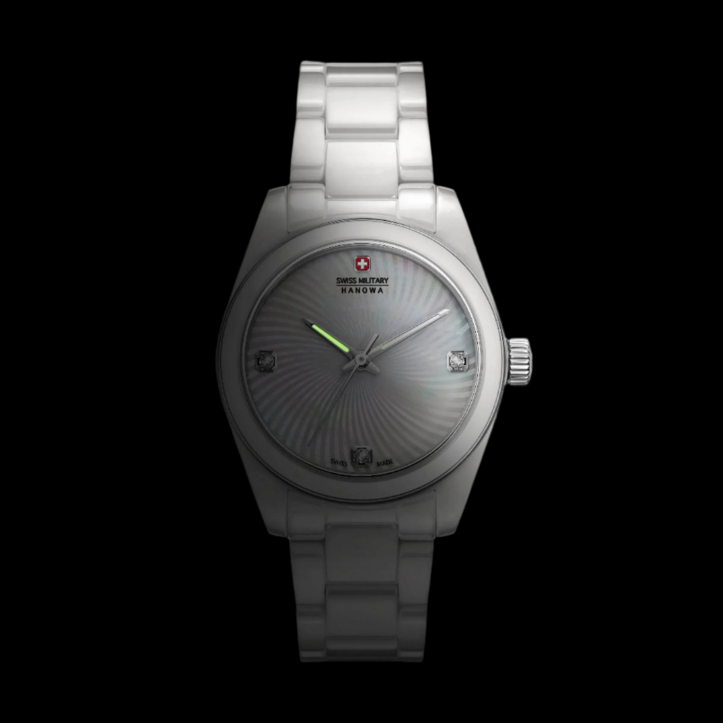 SWISS RECRUIT LADY CERAMIC - White/Silver - SwissAtelier