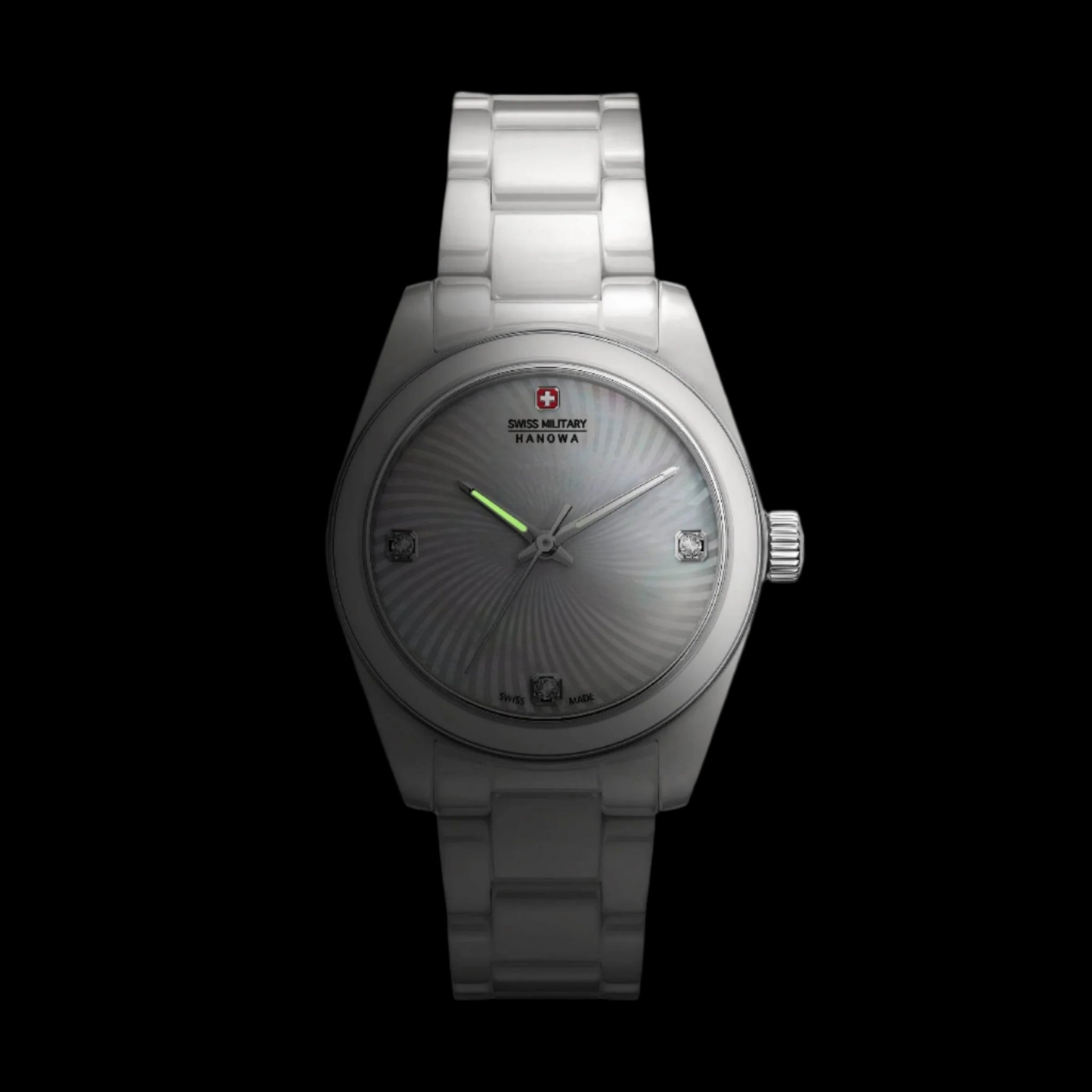 SWISS RECRUIT LADY CERAMIC - White/Silver - SwissAtelier