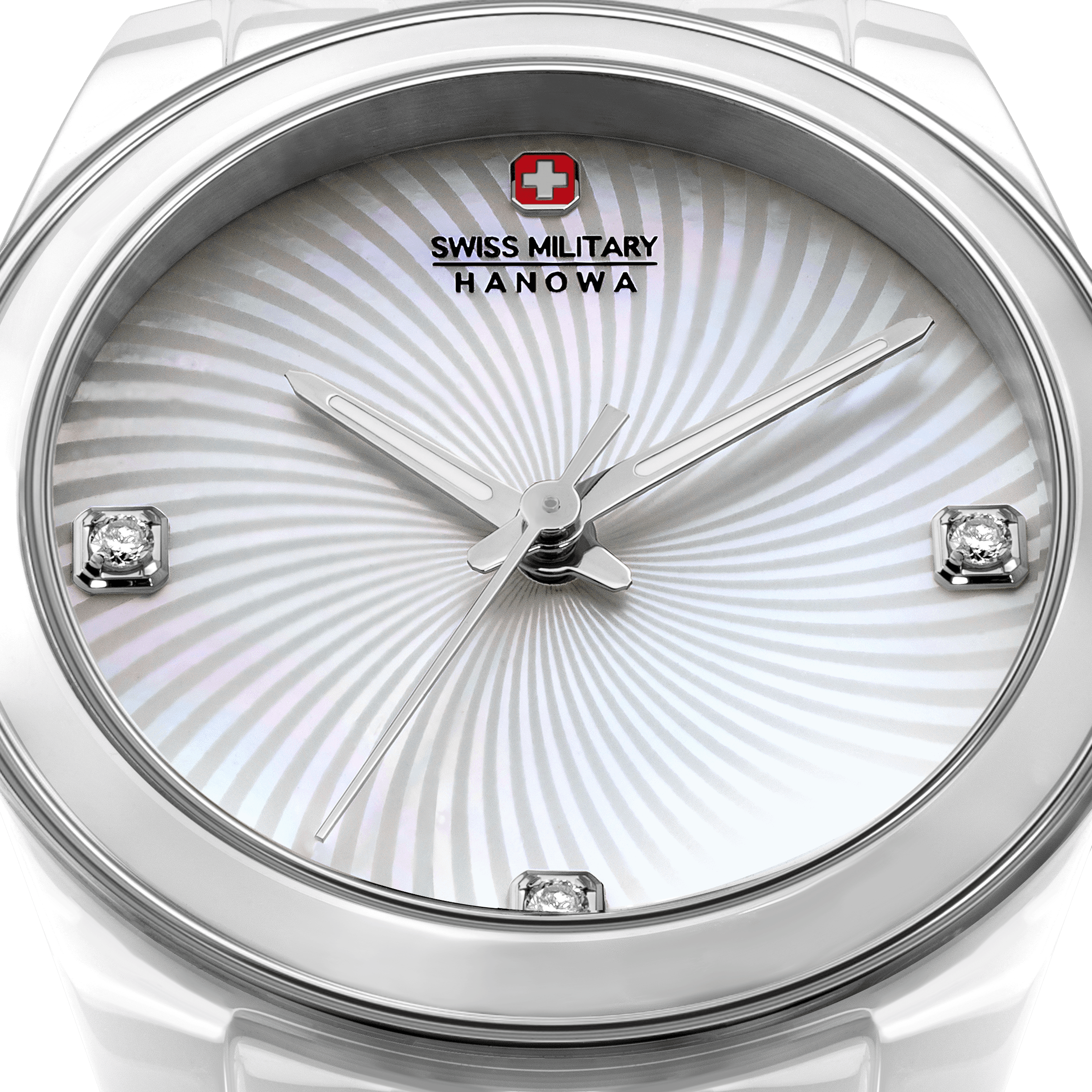 SWISS RECRUIT LADY CERAMIC - White/Silver - SwissAtelier
