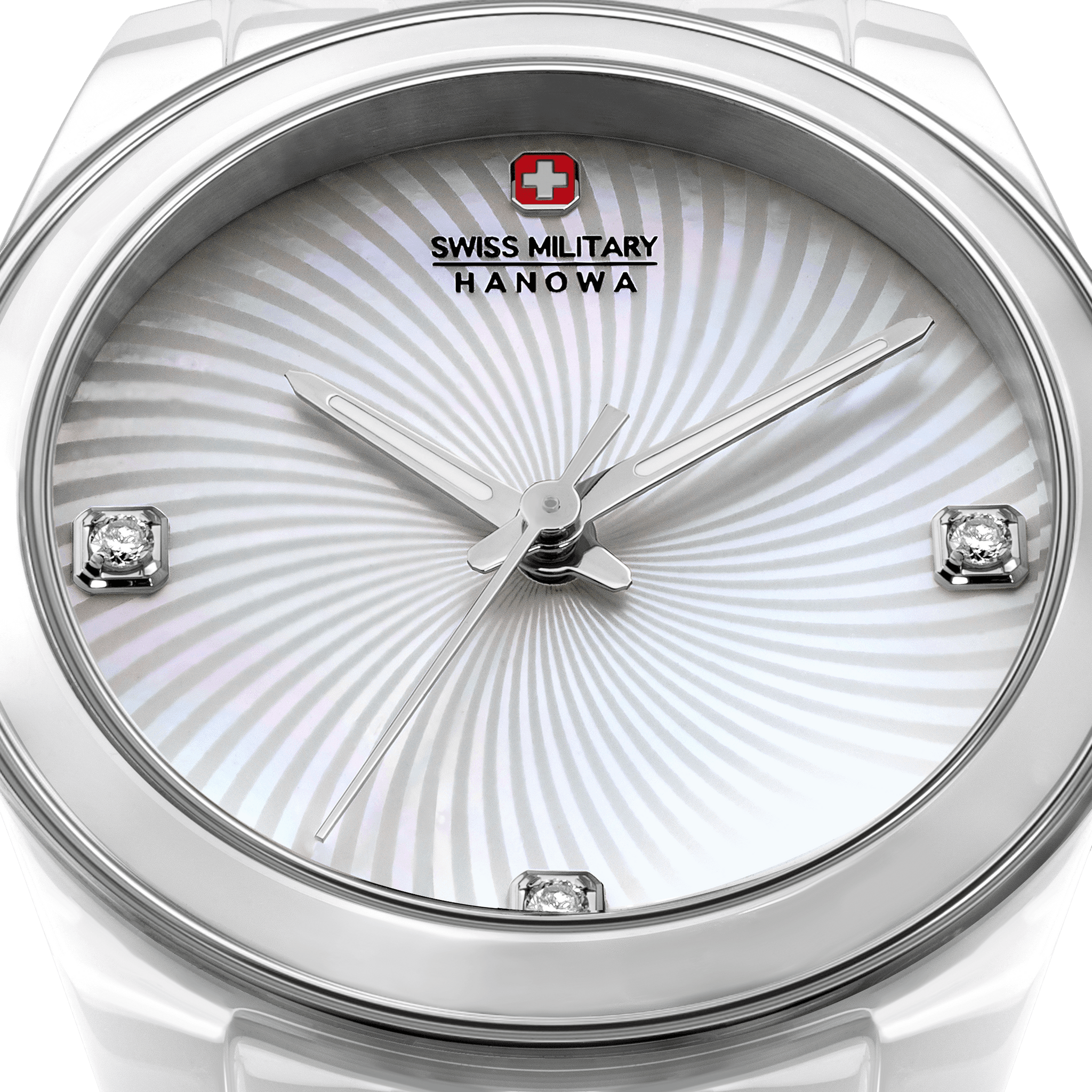 SWISS RECRUIT LADY CERAMIC - White/Silver - SwissAtelier