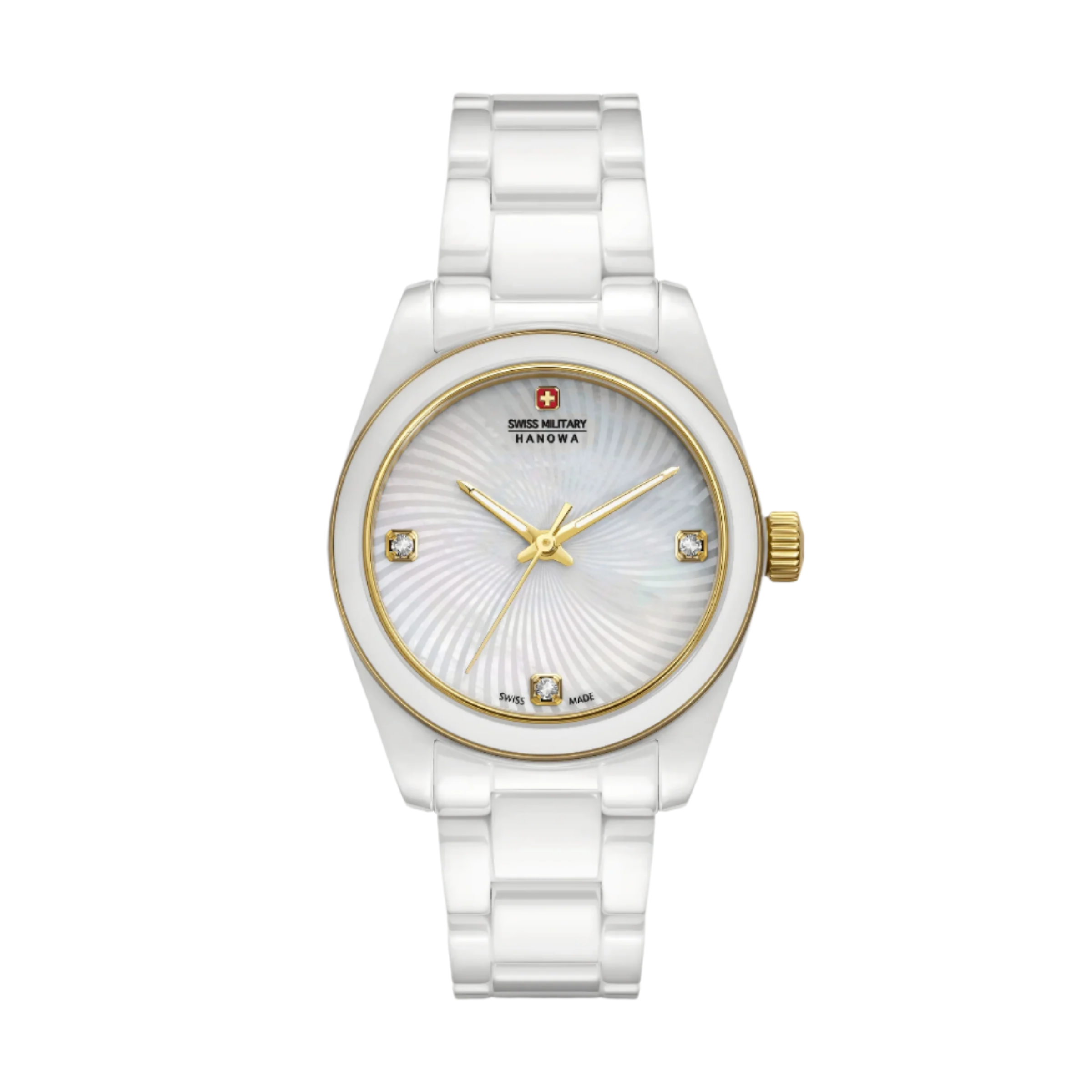 SWISS RECRUIT LADY CERAMIC - White/Gold - SwissAtelier