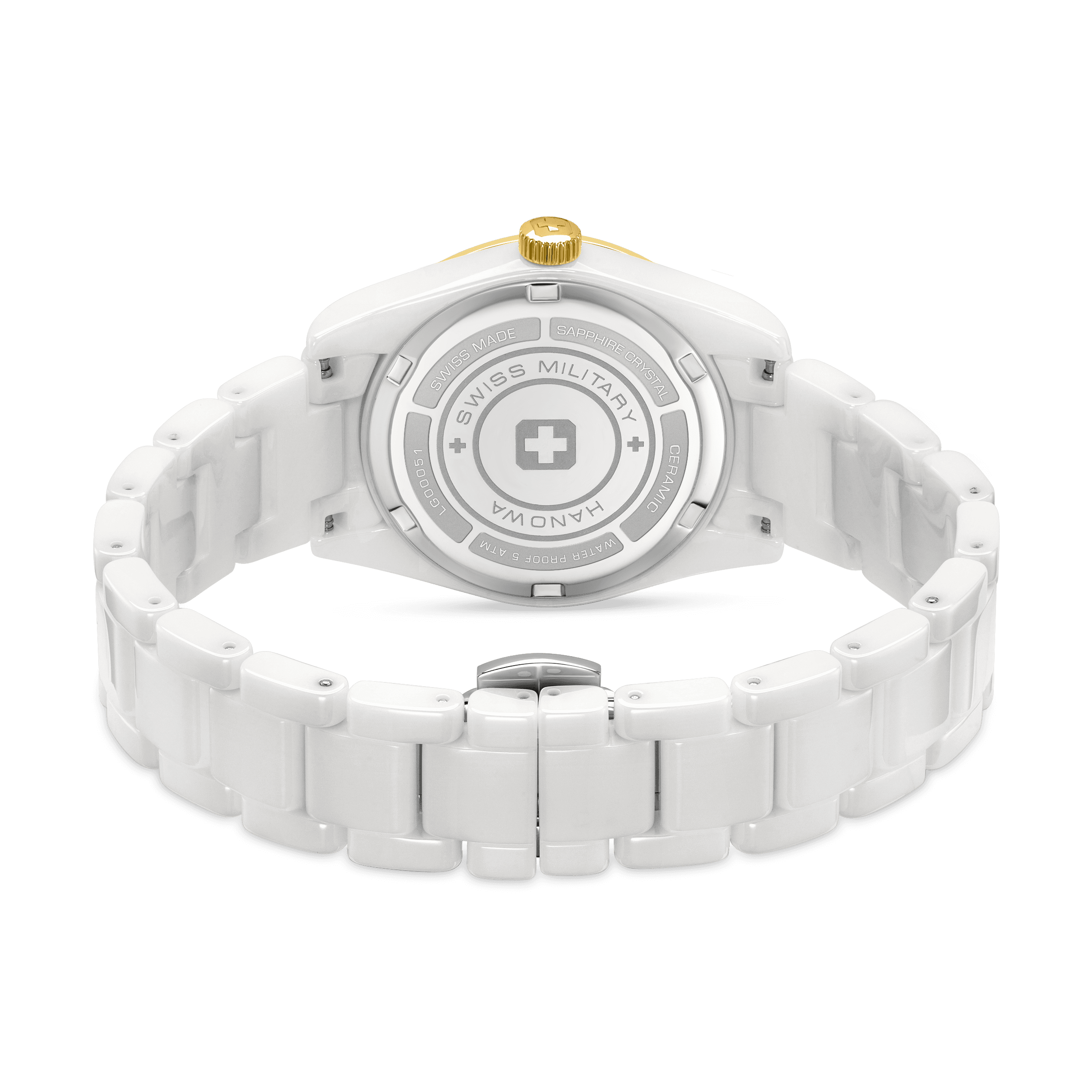 SWISS RECRUIT LADY CERAMIC - White/Gold - SwissAtelier