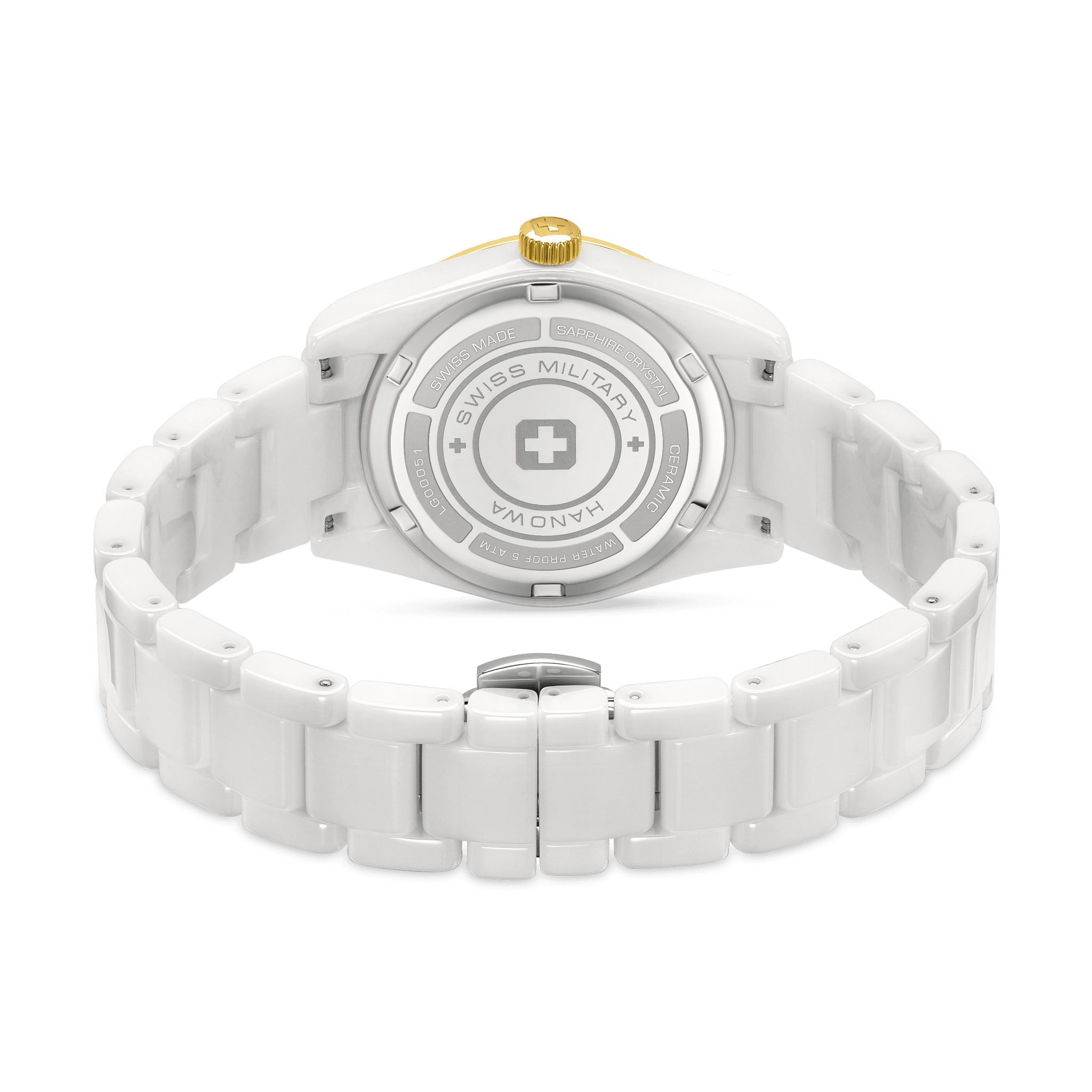 SWISS RECRUIT LADY CERAMIC - White/Gold - SwissAtelier