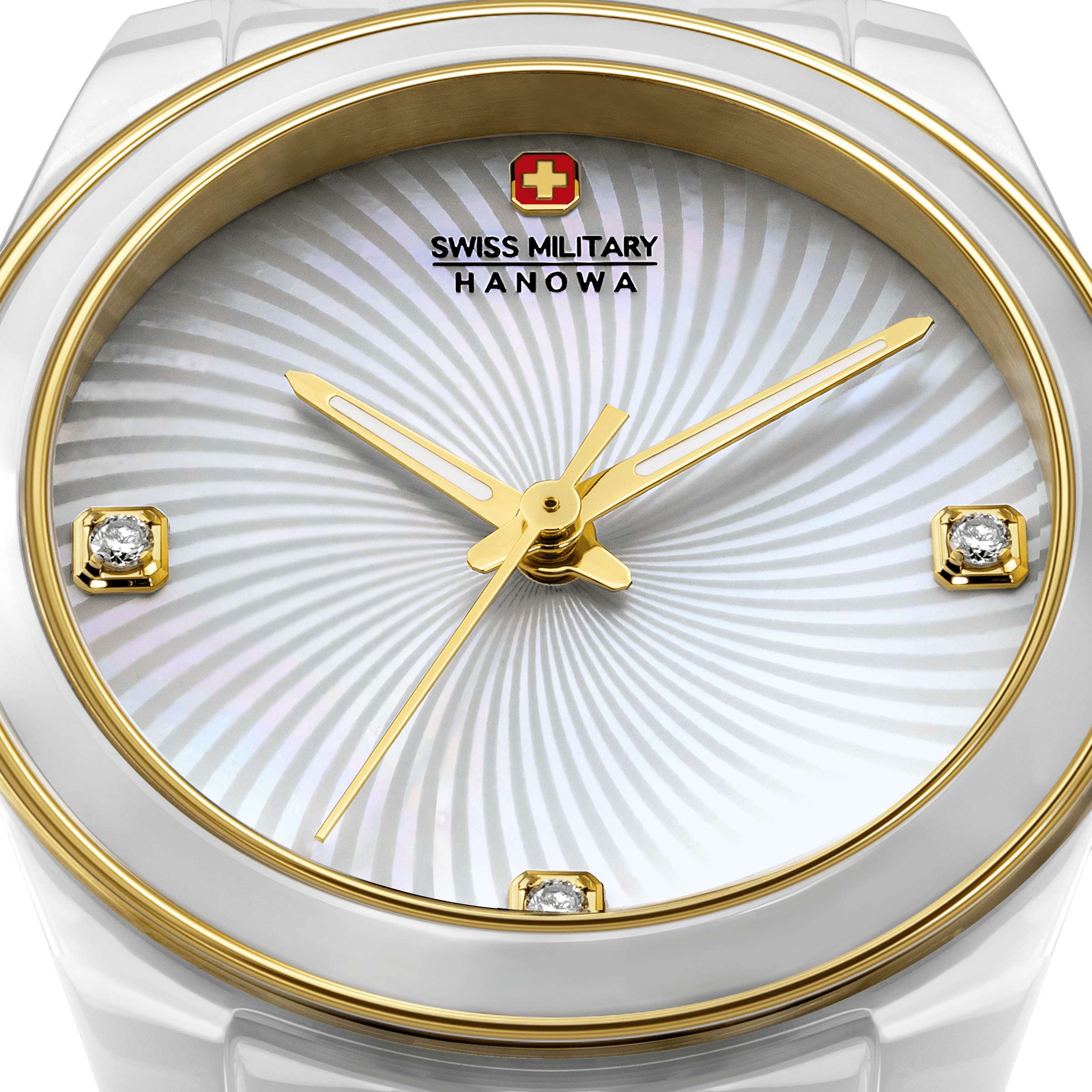 SWISS RECRUIT LADY CERAMIC - White/Gold - SwissAtelier