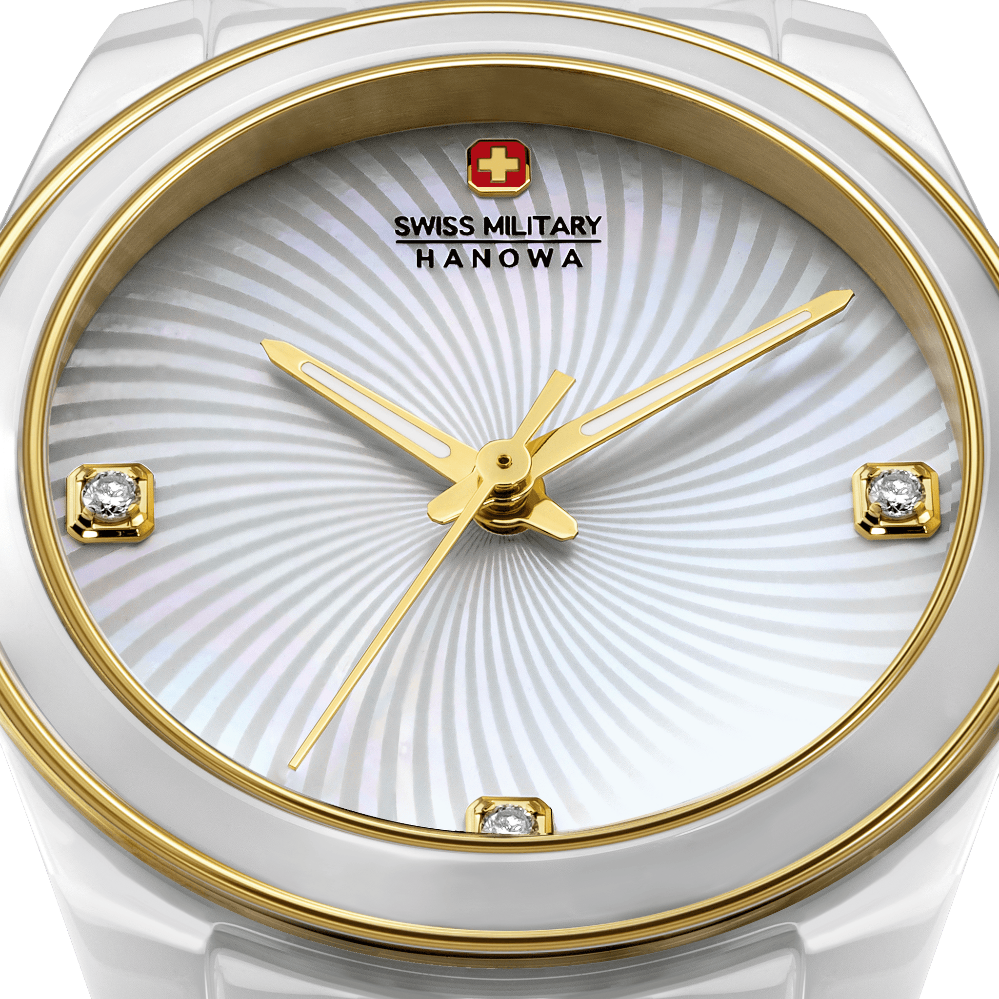 SWISS RECRUIT LADY CERAMIC - White/Gold - SwissAtelier
