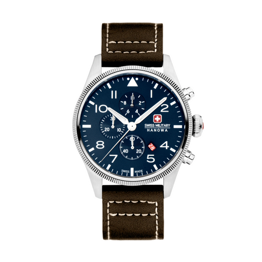 THUNDERBOLT CHRONO - Blue/Brown - SwissAtelier